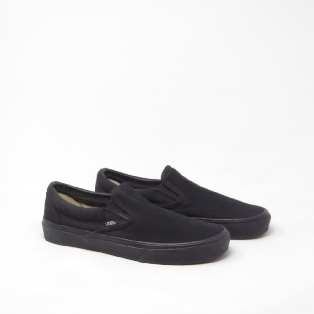 Vans Women Slip On Sneaker Black Canvas Classic Low Top Size 9